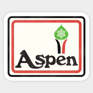 Vintage Aspen Tourist Souvenir Sticker